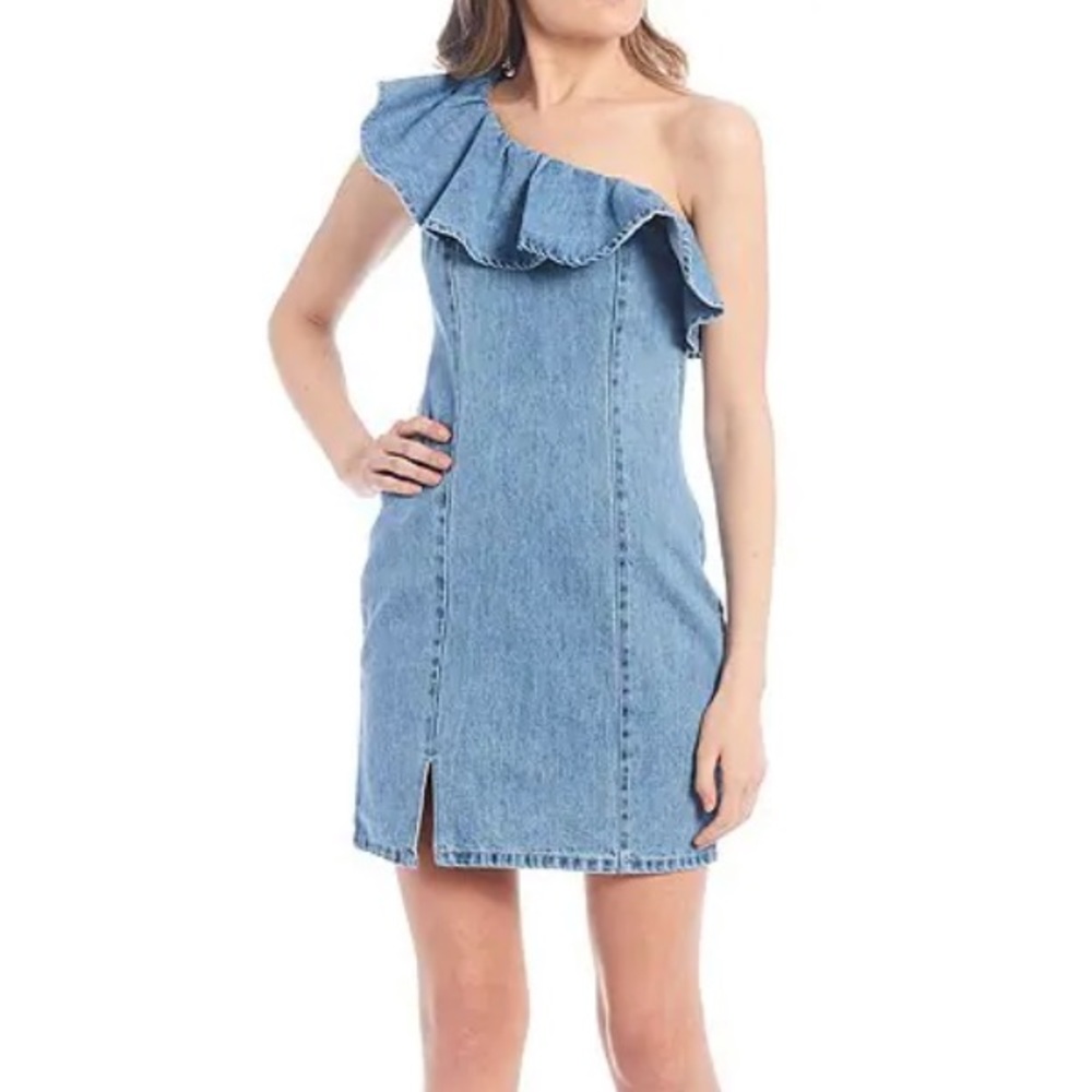 Gianni Bini one shoulder denim dress NWT